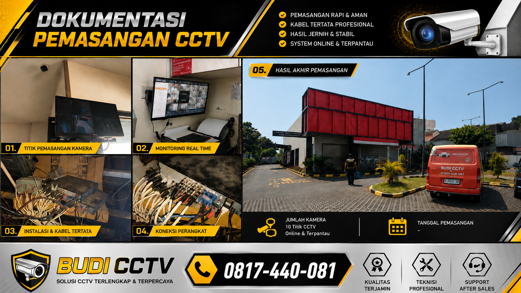 Instalasi CCTV Hikvision, Sesuai Budget Batang