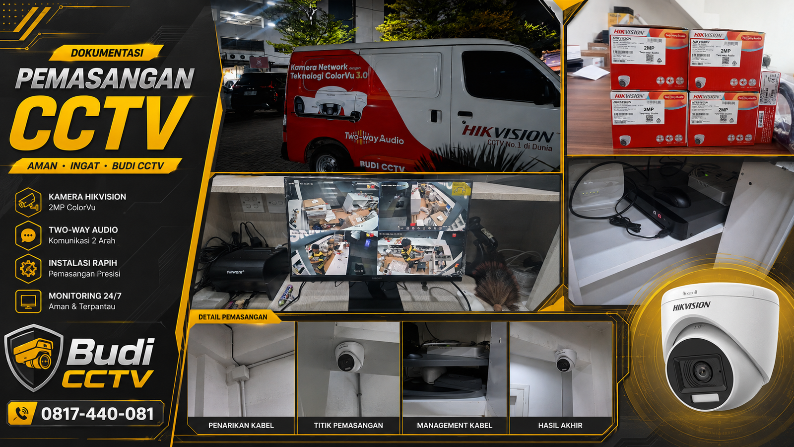 Pemasangan CCTV Hikvision di Gudang Batang, Merek Terpercaya