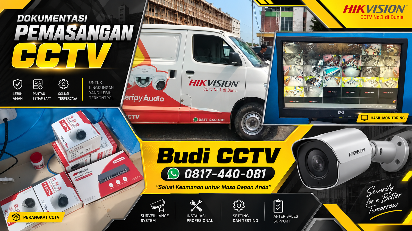 Pemasangan IP Camera Hikvision di Sekolah Dasar Batang, Edukasi Penggunaan Sistem
