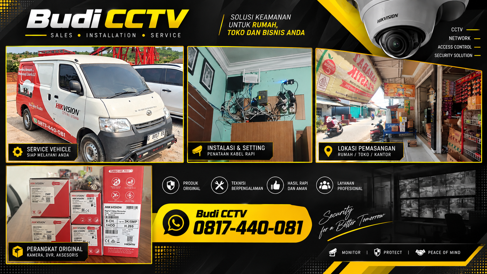 Instalasi CCTV Hikvision di Toko Sembako Batang, Dilengkapi Edukasi Penggunaan