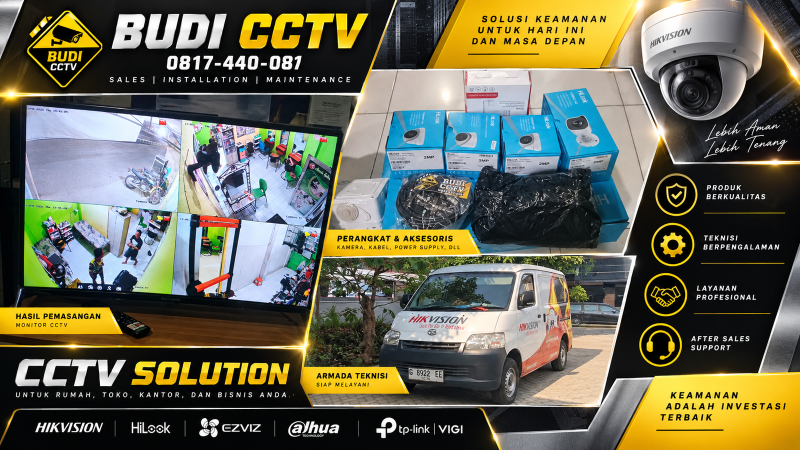 Pemasangan CCTV Hilook di Salon Kecantikan Batang, Solusi Sesuai Anggaran Usaha