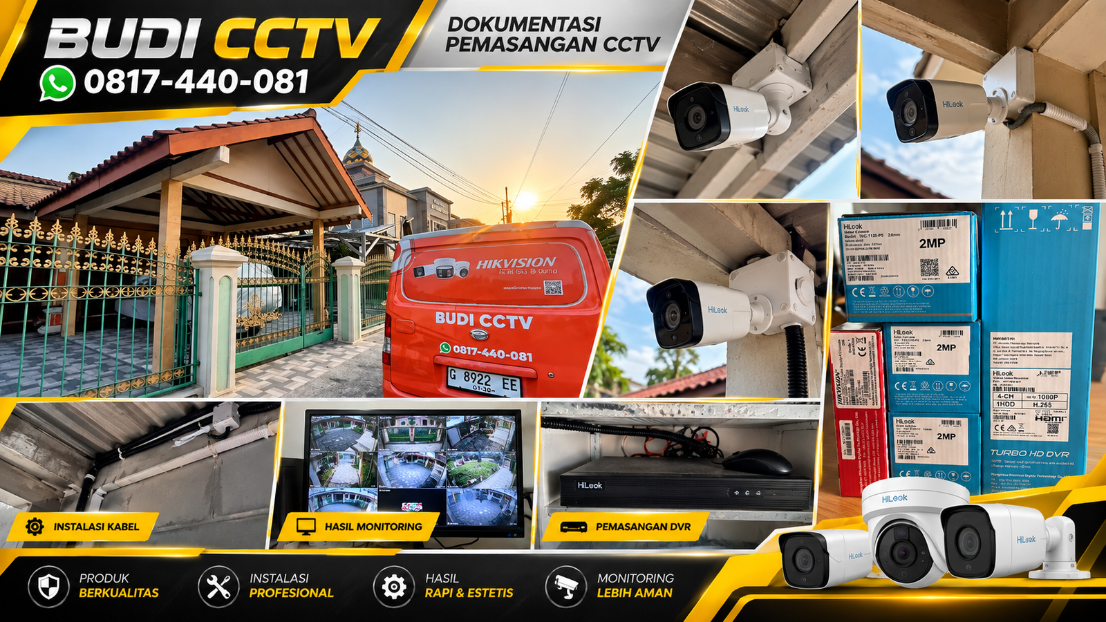 Instalasi CCTV Hilook di Rumah Batang, Solusi Keamanan Sesuai Budget
