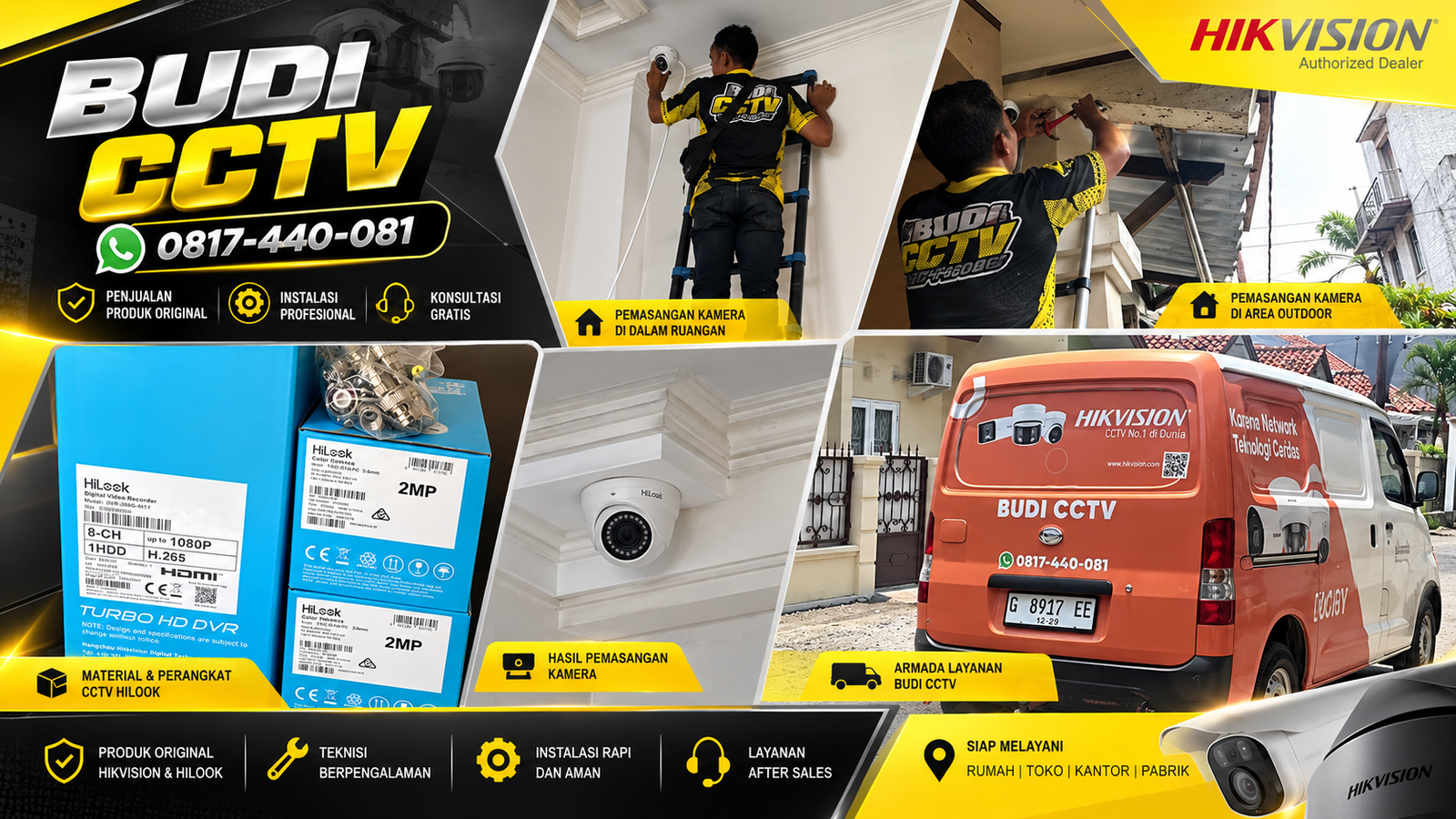Instalasi CCTV Hilook di Batang dengan Keamanan Akses