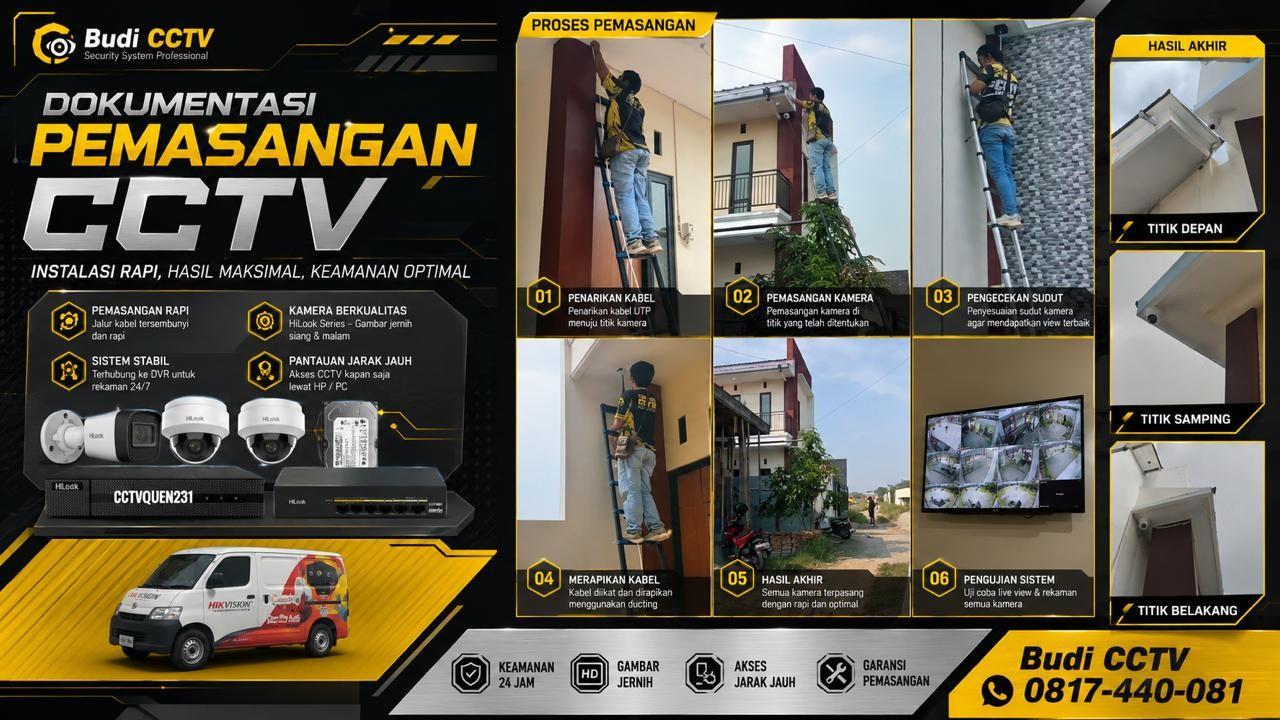 Pemasangan CCTV di Rumah Perumahan Area Batang dengan CCTV Hilook IP Camera