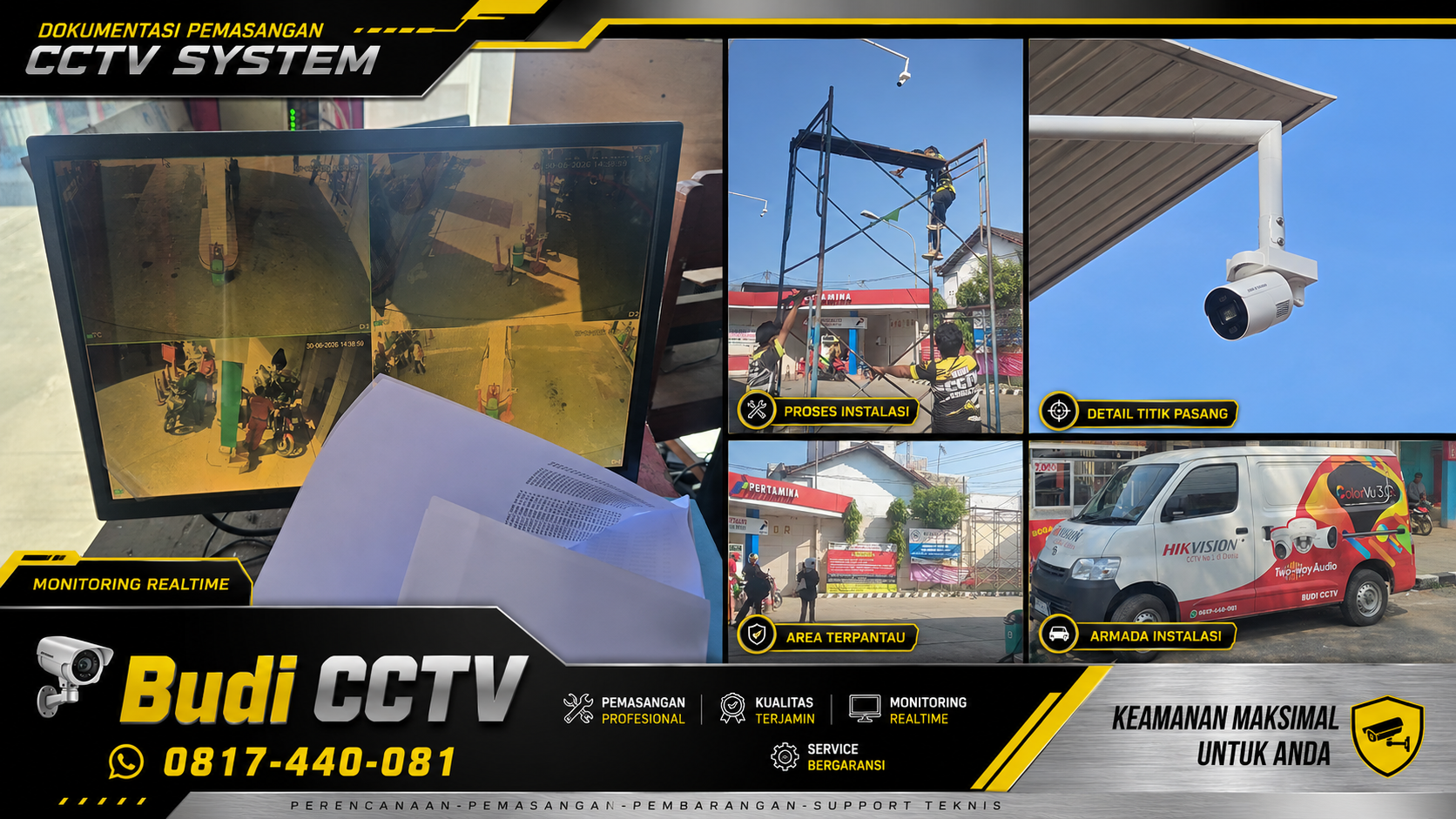 Instalasi CCTV Hikvision di SPBU Karanganyar Kabupaten Pekalongan, Penyimpanan Optimal