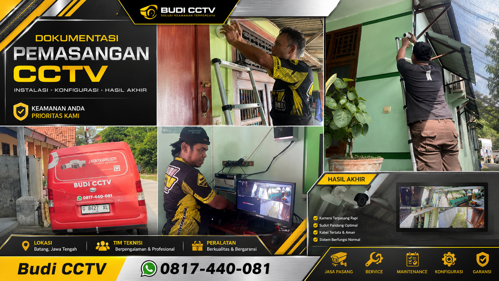 Pemasangan CCTV Rumah Batang, Harga Sesuai Anggaran