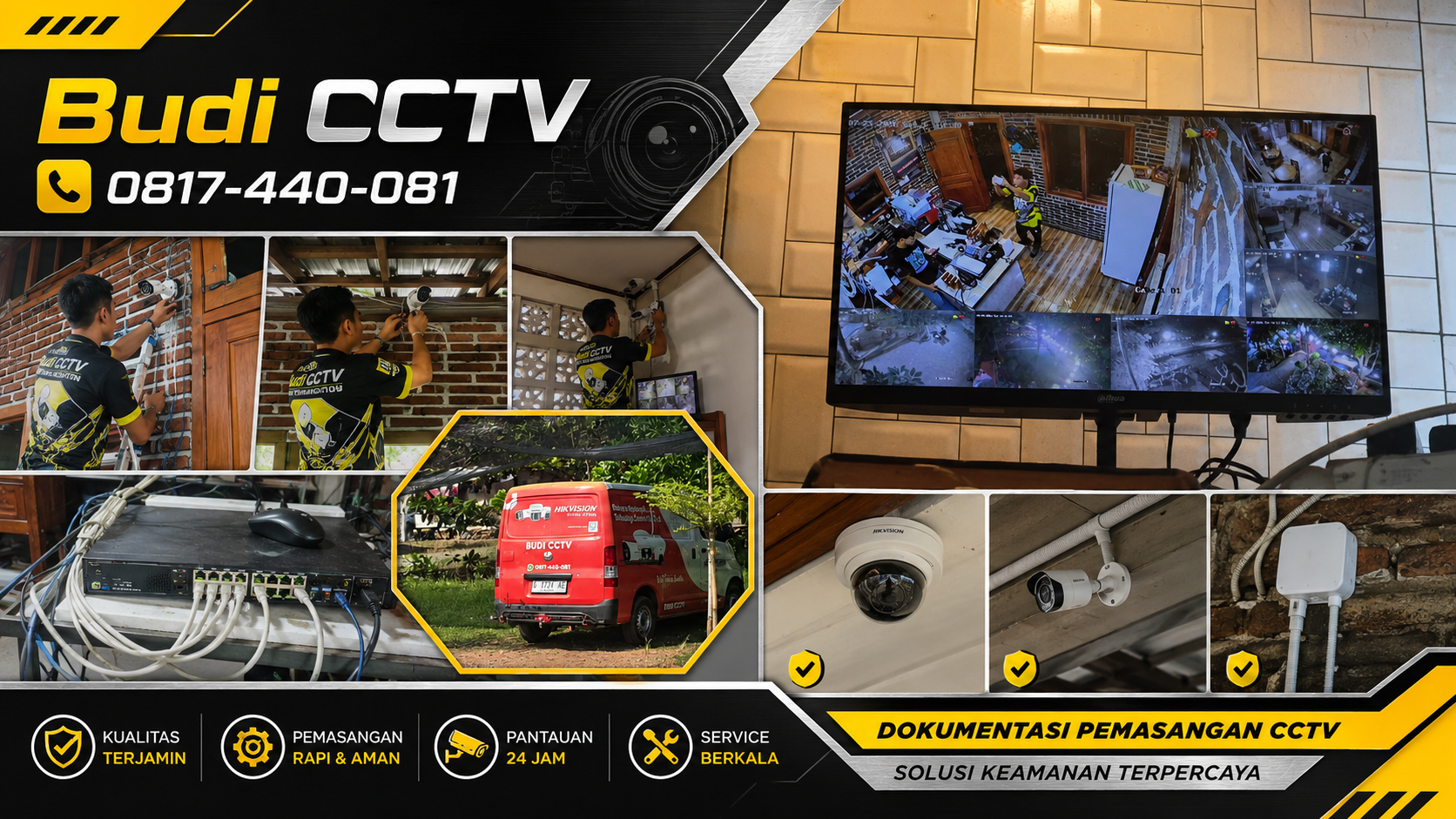 Proses Instalasi CCTV Hikvision di Restoran Batang