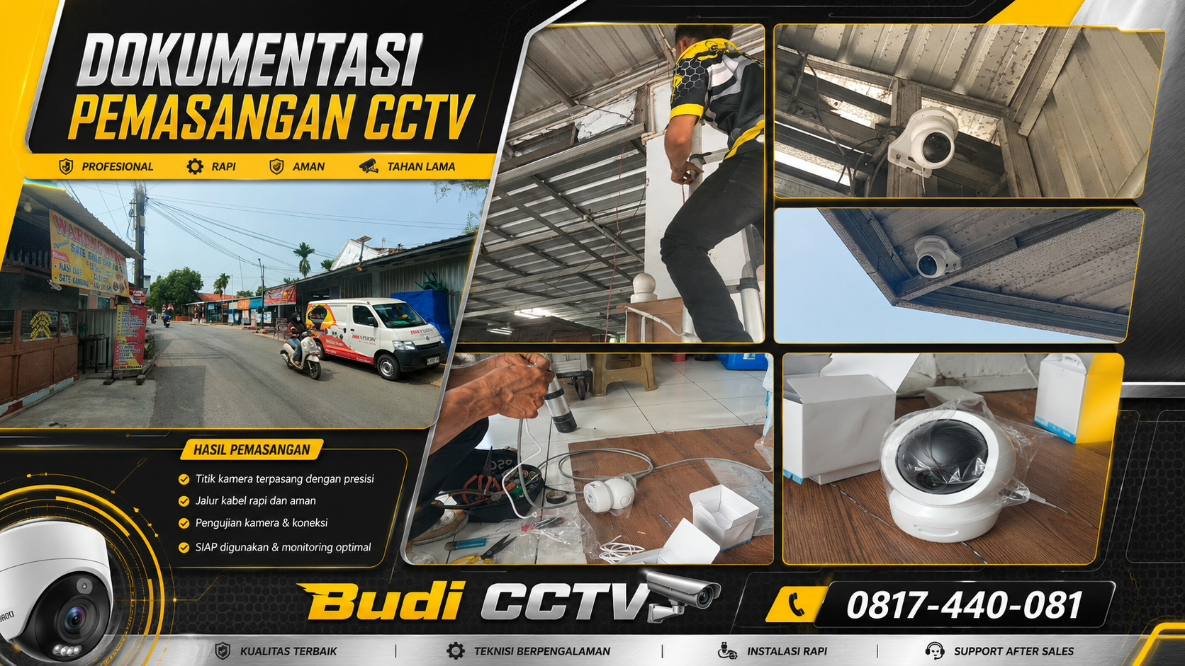 Instalasi CCTV Ezviz Praktis untuk Warung Seblak Wiradesa